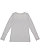 LADIES LONG SLEEVE LACE-UP TEE Vintage Heather/White Back