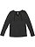 LADIES LONG SLEEVE LACE-UP TEE Vintage Smoke/Black 