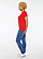 LADIES V-NECK PREMIUM JRSY TEE  Model_Side