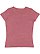 LADIES V-NECK MELANGE TEE Burgundy Melange Back