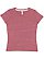 LADIES V-NECK MELANGE TEE Burgundy Melange 