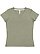 LADIES V-NECK MELANGE TEE Military Green Melange 