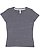 LADIES V-NECK MELANGE TEE Navy Melange 