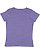 LADIES V-NECK MELANGE TEE Purple Melange Back