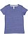 LADIES V-NECK MELANGE TEE Royal Melange 