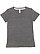 LADIES V-NECK MELANGE TEE Smoke Melange 