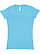 LADIES FITTED V-NECK TEE Aqua 1