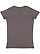 LADIES FITTED V-NECK TEE Charcoal 1 Back