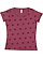 LADIES FIVE STAR TEE Burgundy Star 