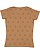 LADIES FIVE STAR TEE Coyote Brown Star Back