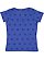 LADIES FIVE STAR TEE Royal Star Back