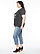 LADIES CURVY V-NECK TEE  Model_Side