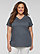 LADIES CURVY V-NCK FNE JRY TEE  