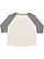 LADIES CURVY BASEBALL TEE Natural Heather/Grnite Heather 1 Back