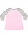 LADIES CURVY BASEBALL TEE Pink/Vintage Heather 1 Back
