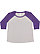 LADIES CURVY BASEBALL TEE Vintage Heather/Vintage Purple 