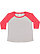 LADIES CURVY BASEBALL TEE Vintage Heather/Vintage Red 