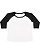 LADIES CURVY BASEBALL TEE White/Black 