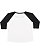 LADIES CURVY BASEBALL TEE White/Black Back