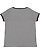 LADIES CURVY RETRO RINGER TEE Granite Heather/Vintage Smoke Back