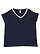 LADIES CURVY RETRO RINGER TEE Navy/White 1