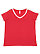 LADIES CURVY RETRO RINGER TEE Red/White 