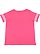 LADIES CURVY FOOTBALL TEE Vintage Hot Pink/Blended White Back