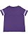 LADIES CURVY FOOTBALL TEE Vintage Purple/Blended White Back