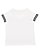 LADIES CURVY FOOTBALL TEE White/Black Back