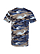Camouflage Fine Jersey T-Shirt Blue Woodland Ghosted Back View