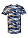 Camouflage Fine Jersey T-Shirt Blue Woodland Ghosted Front View