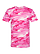 Camouflage Fine Jersey T-Shirt Pink Woodland Ghosted Front View