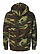 Camouflage Pullover Hoodie Green Woodland Ghosted Back View