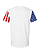 Stars And Stripes T-Shirt White Ghosted Back View