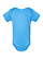 Infant Baby Rib Bodysuit Aqua Ghosted Front View
