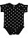 INFANT BABY RIB BODYSUIT Black-White Dot 