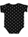 INFANT BABY RIB BODYSUIT Black-White Dot Back