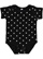 INFANT BABY RIB BODYSUIT Black-White Dot Open