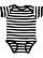 INFANT BABY RIB BODYSUIT Black-White Stripe 
