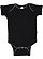 INFANT BABY RIB BODYSUIT Black/White Picot 1