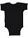 INFANT BABY RIB BODYSUIT Black/White Picot 1 Back