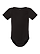 Infant Baby Rib Bodysuit Black Ghosted Front View