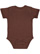 INFANT BABY RIB BODYSUIT Brown Back