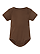 Infant Baby Rib Bodysuit Brown Ghosted Front View