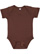 INFANT BABY RIB BODYSUIT Brown Open