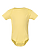 Infant Baby Rib Bodysuit Butter Ghosted Front View