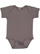 INFANT BABY RIB BODYSUIT Charcoal Open