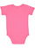 INFANT BABY RIB BODYSUIT Hot Pink Back