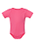 Infant Baby Rib Bodysuit Hot Pink Ghosted Front View