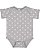 INFANT BABY RIB BODYSUIT Heather-White Dot 